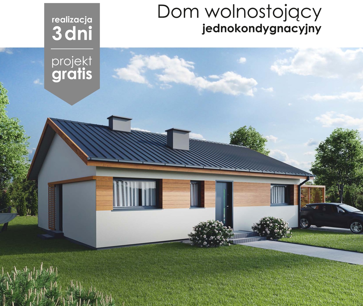 Prefabest - dom jednorodzinny parterowy z płyt prefabrykowanych