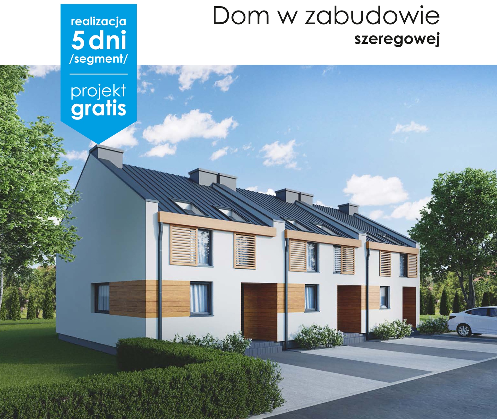 Prefabest - dom w zabudowie szeregowej z płyt prefabrykowanych